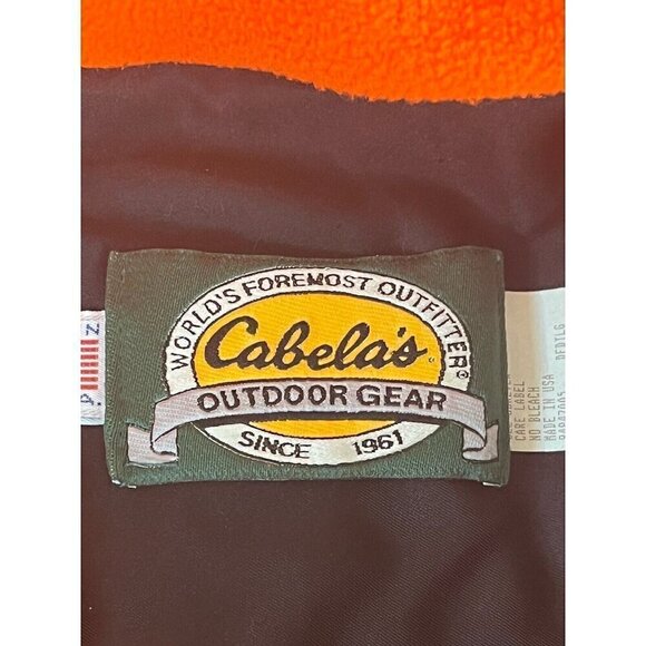 VTG Cabela’s Gore-Tex Blaze Orange Waterproof Jacket Men's Sz Large Made in USA - Picture 4 of 14